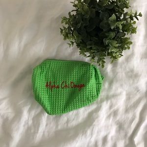 Alpha Chi Omega AChiO Green Toiletry Travel Bag